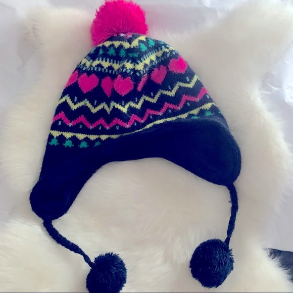 TARGET Heart Sweater Flapper Hat Youth 8-16 - Picture 2 of 3